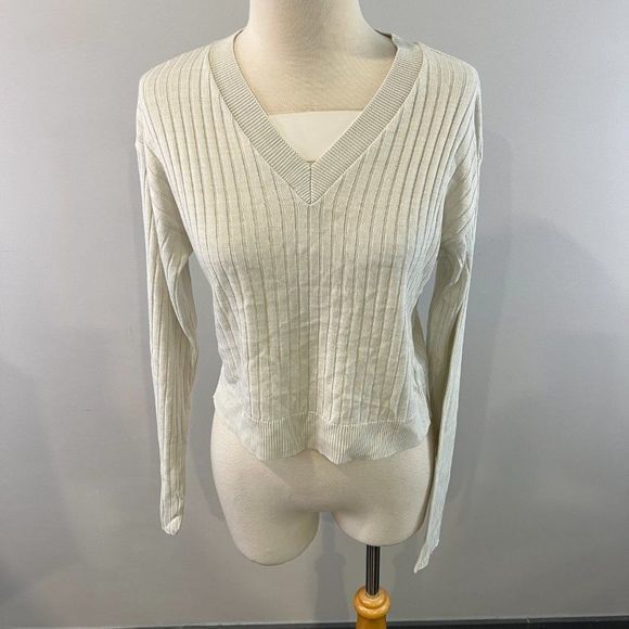 NWOT BP Reagan Rib Crop Sweater in Ivory (XS)‎ - Picture 3 of 10